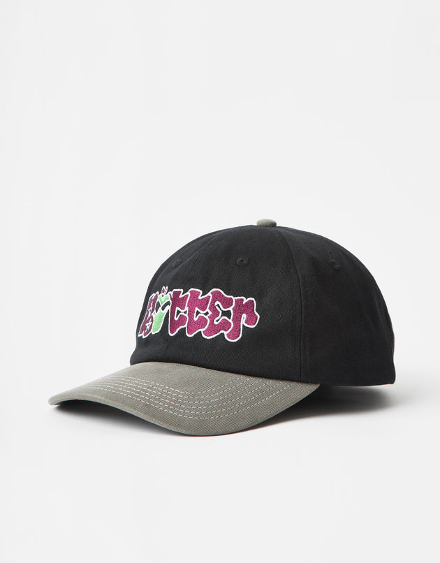 Butter Goods Big Apple 6 Panel Cap - Black/Grey