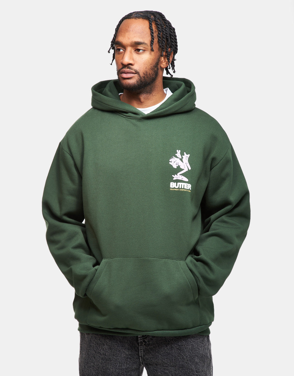 Butter Goods Amphibian Pullover Hoodie - Dark Green