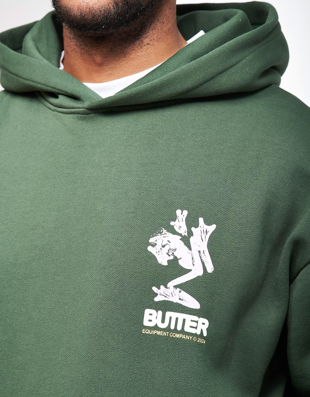 Butter Goods Amphibian Pullover Hoodie - Dark Green