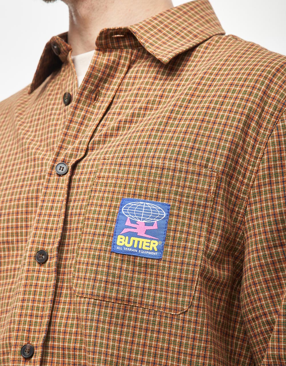 Butter Goods Terrain L/S Shirt - Brown Green