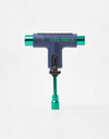 Silver Ratchet Skateboard Tool - Blue/Green