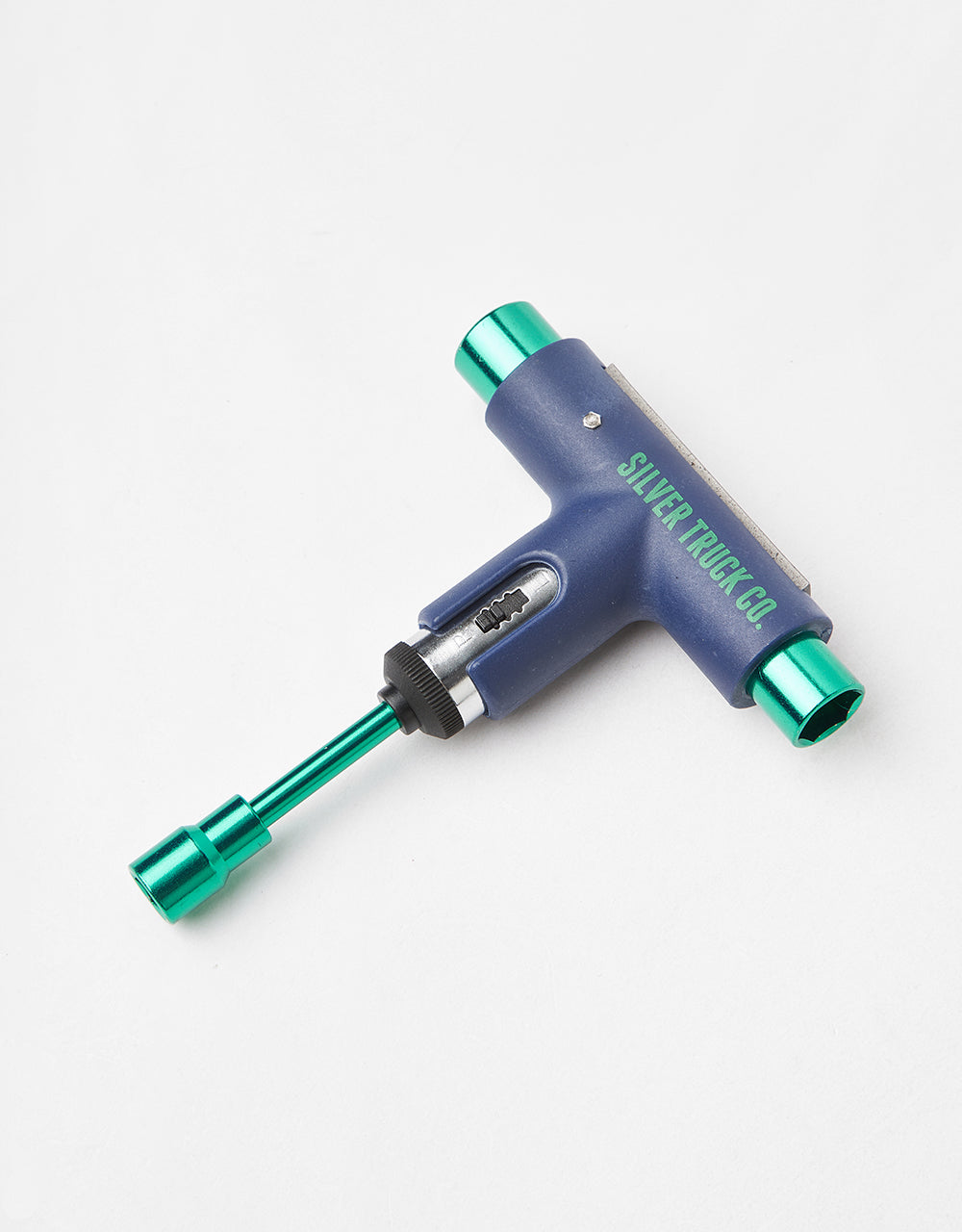 Silver Ratchet Skateboard Tool - Blue/Green