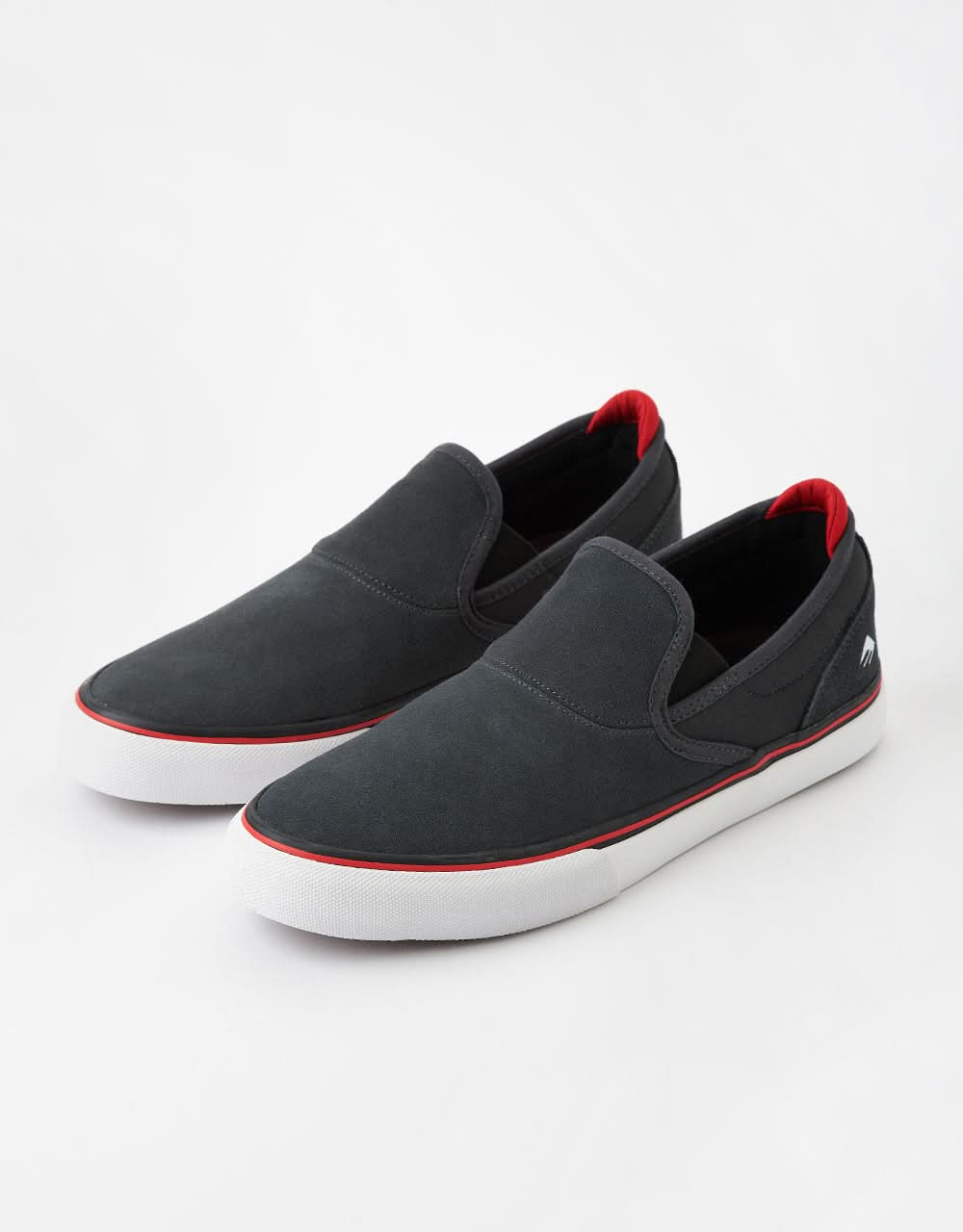 Emerica Wino G6 Slip-On Skate Shoes - Dark Grey/Black/ Red