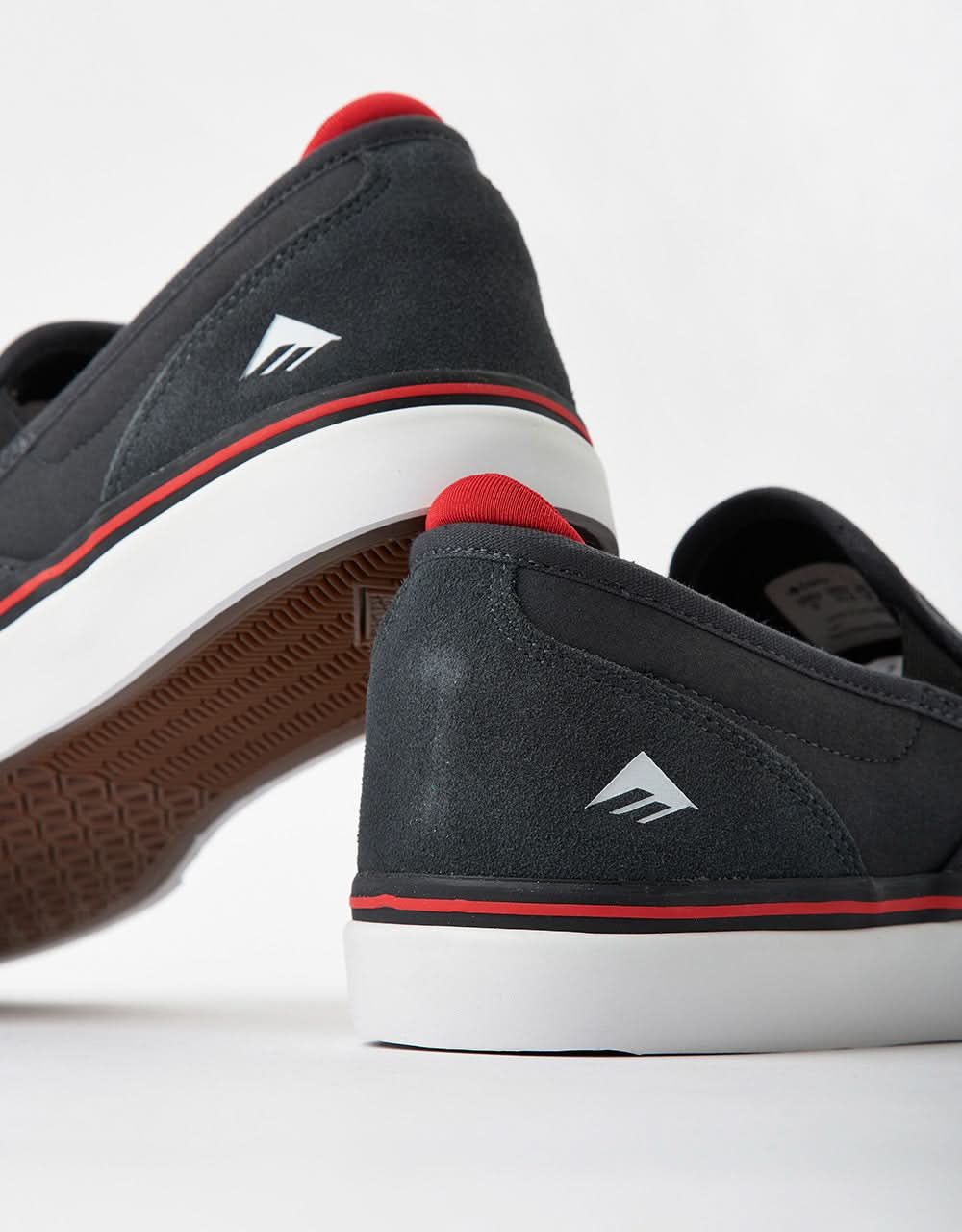 Emerica Wino G6 Slip-On Skate Shoes - Dark Grey/Black/ Red