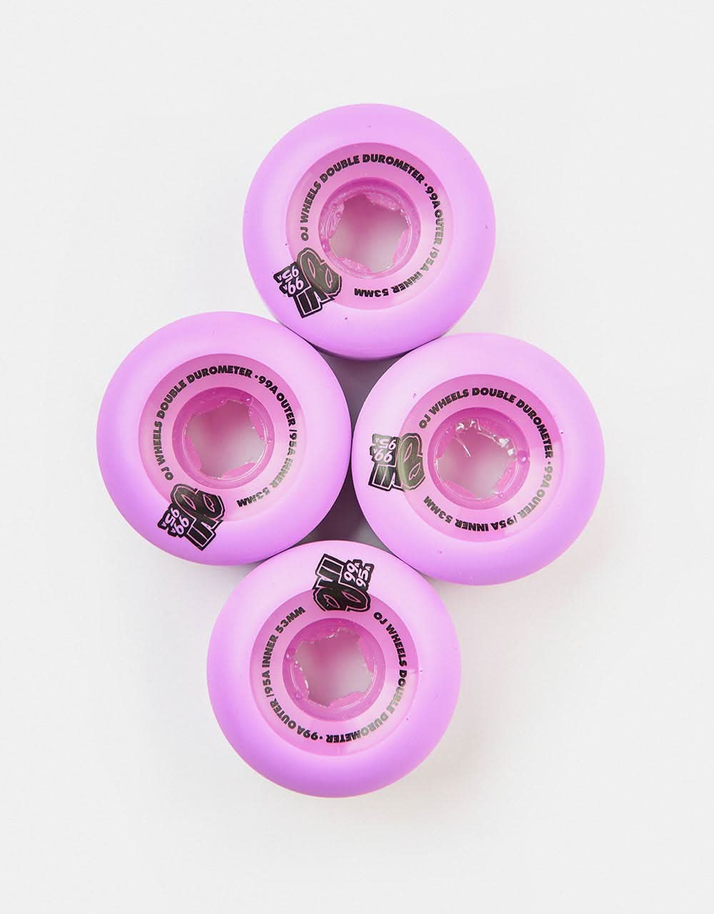 OJ Double Duro 99a/95a Skateboard Wheels - 53mm