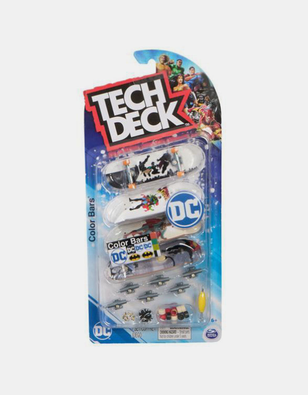 Tech Deck Fingerboard Ultra DLX (4 Pack) - Color Bars x DC Comics