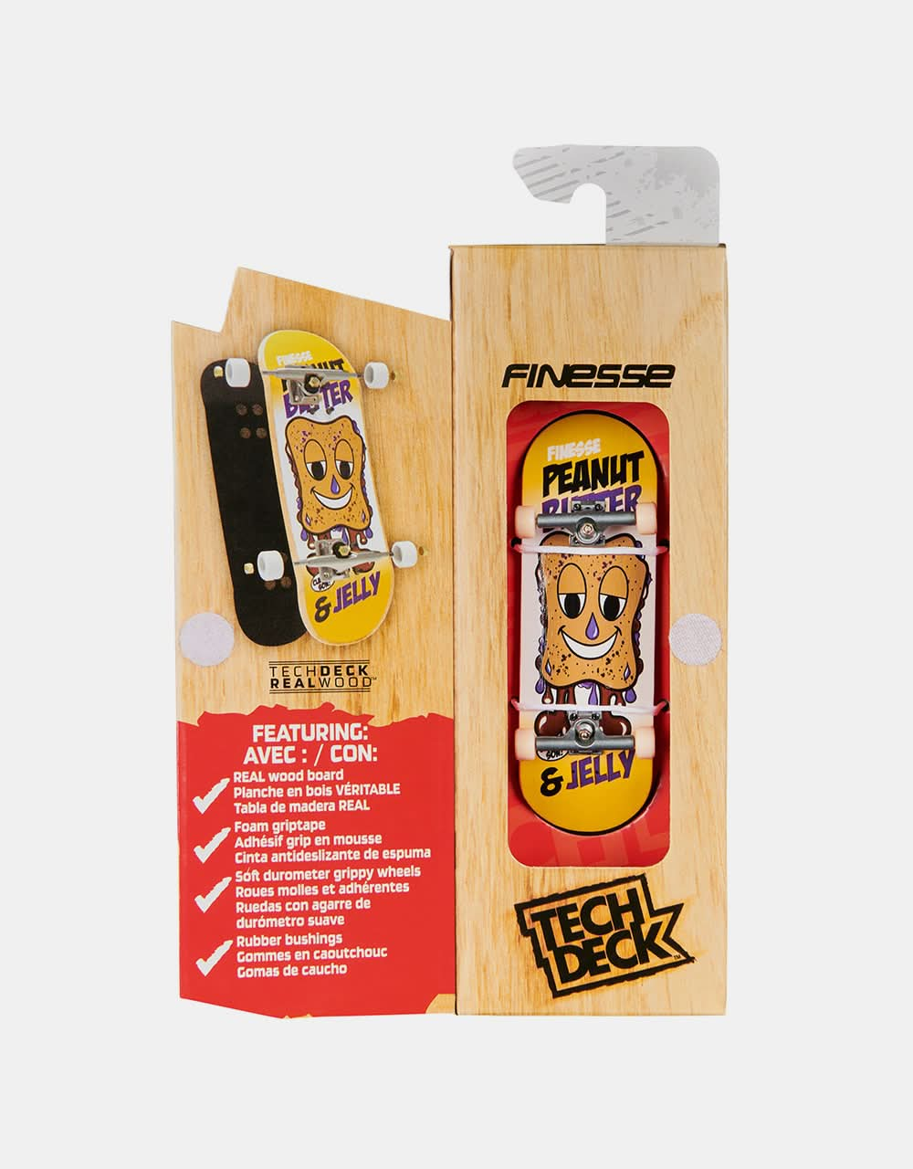 Tech Deck Fingerboard Performance Wood Board - Finesse PB&J