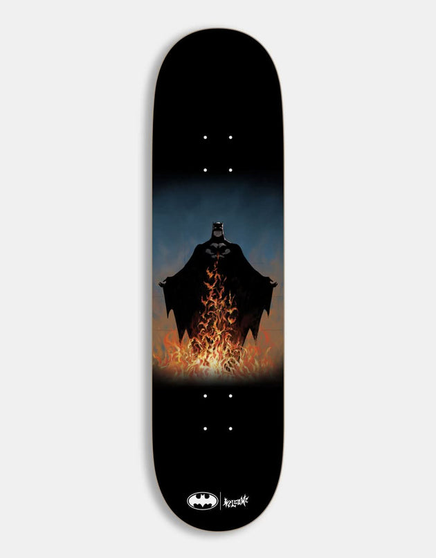 Welcome x Batman Bat Flames Skateboard Deck - 8.5"