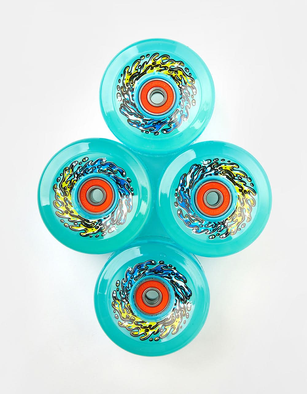 Slime Balls Chrome OG Slime Light Ups 78a Skateboard Wheels - 66mm