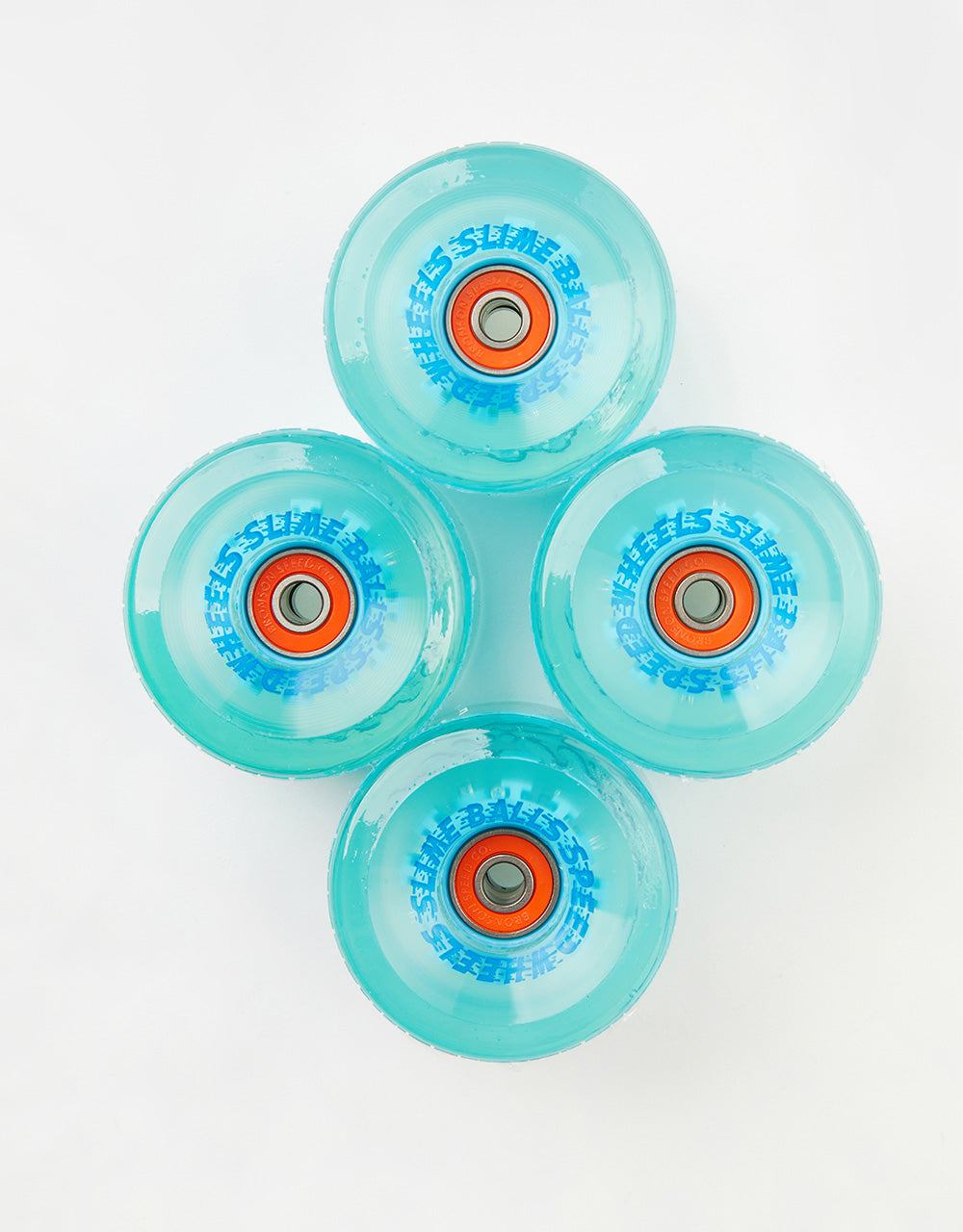 Slime Balls Chrome OG Slime Light Ups 78a Skateboard Wheels - 66mm