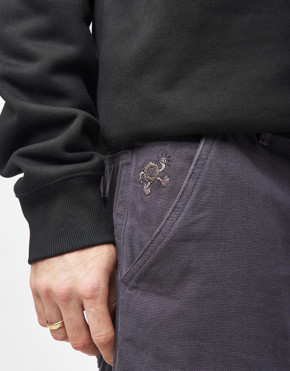 Route One Super Baggy Canvas Pant - Smokey Purple