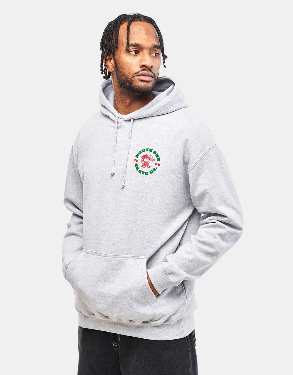 Route One Hot & Fresh Pullover Hoodie - Heather Grey