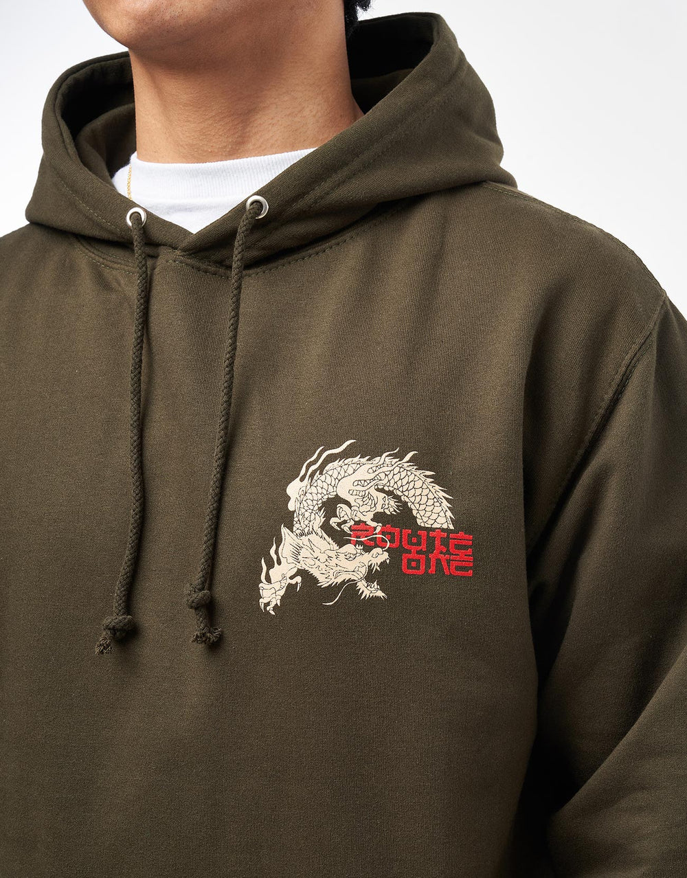 Route One Dragon Pullover Hoodie - Combat Green