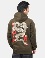 Route One Dragon Pullover Hoodie - Combat Green