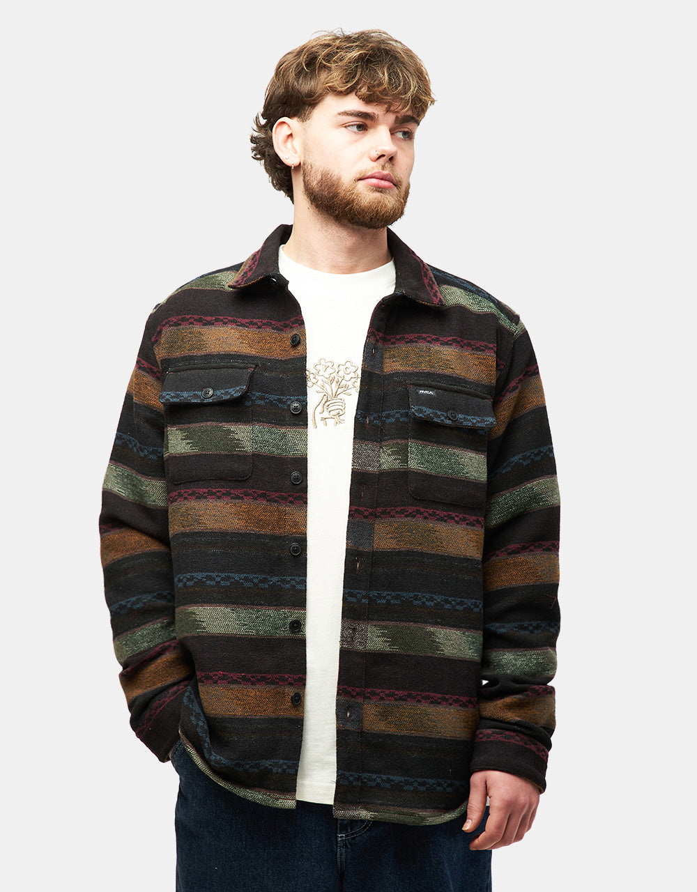 RVCA Blanket L/S Shirt - Red Earth