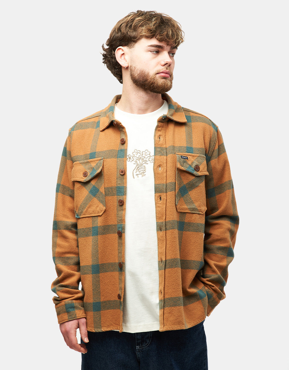 RVCA VA CPO L/S Shirt - Camel