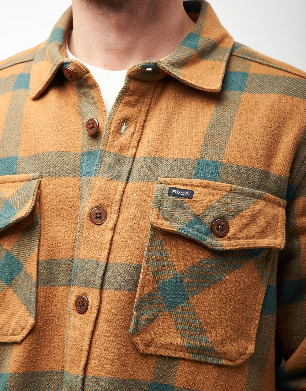 RVCA VA CPO L/S Shirt - Camel