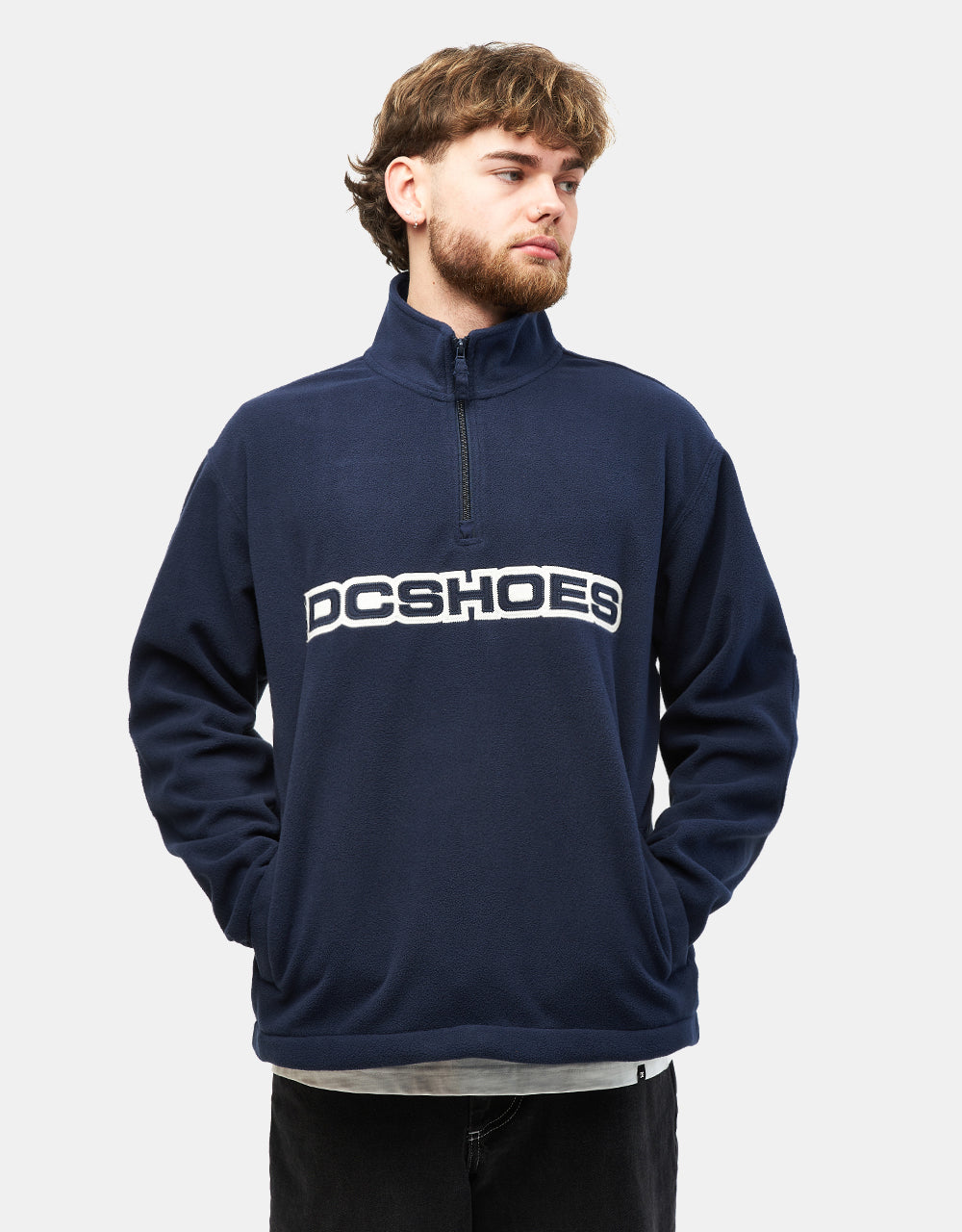 DC Cooper 1/4 Zip Sweat - Dress Blues