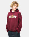 Thrasher x Toy Machine Vortex Pullover Hoodie - Maroon