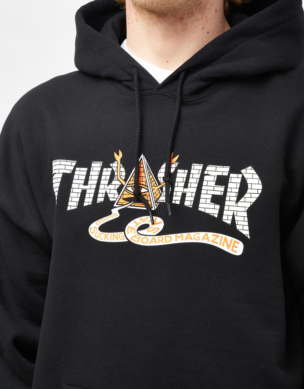 Thrasher x Toy Machine Pyramid Pullover Hoodie - Black