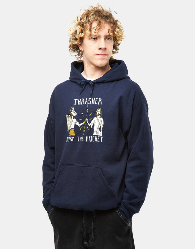 Thrasher x Toy Machine B.T.H Pullover Hoodie - Navy