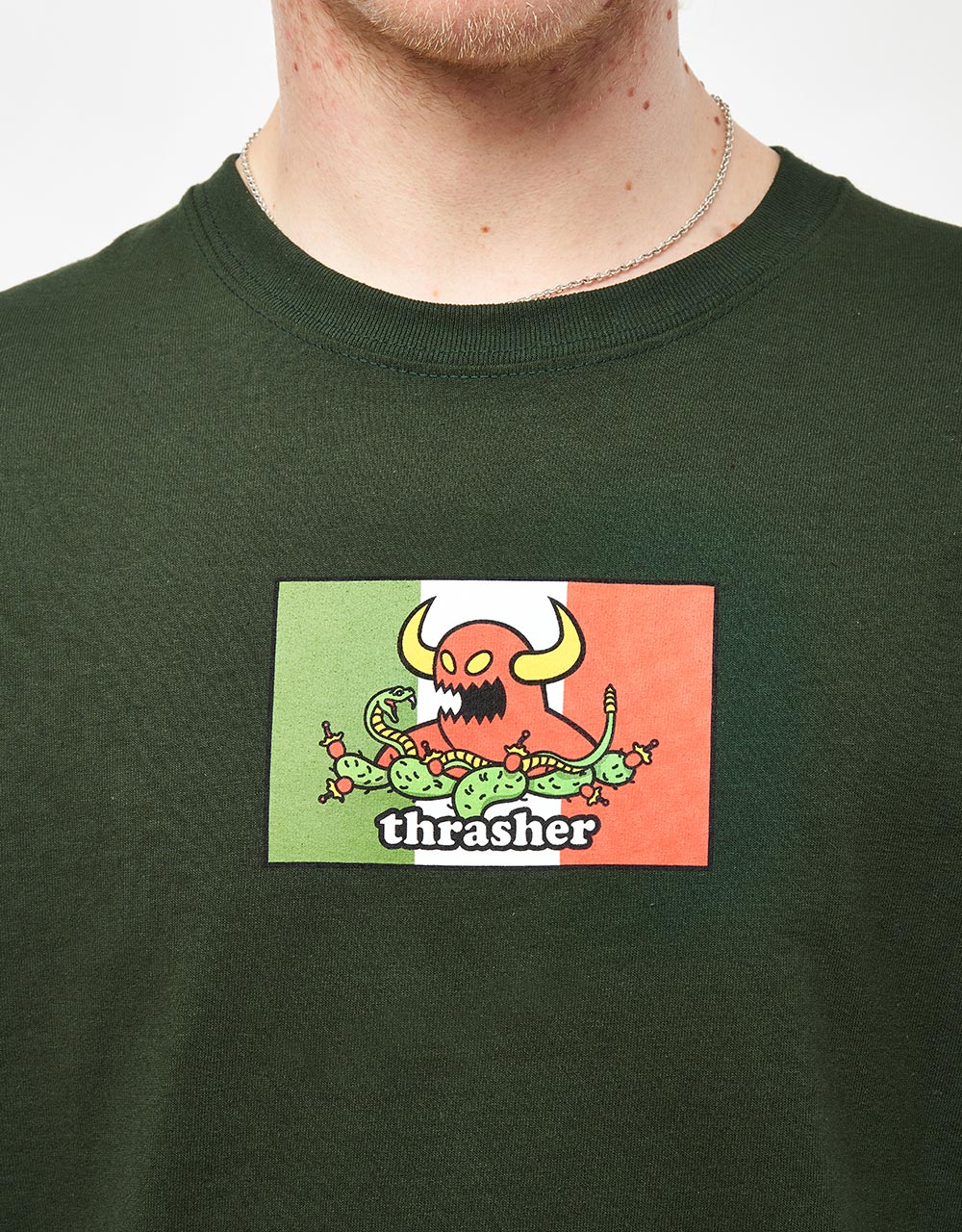 Thrasher x Toy Machine Hecho T-Shirt - Forest Green