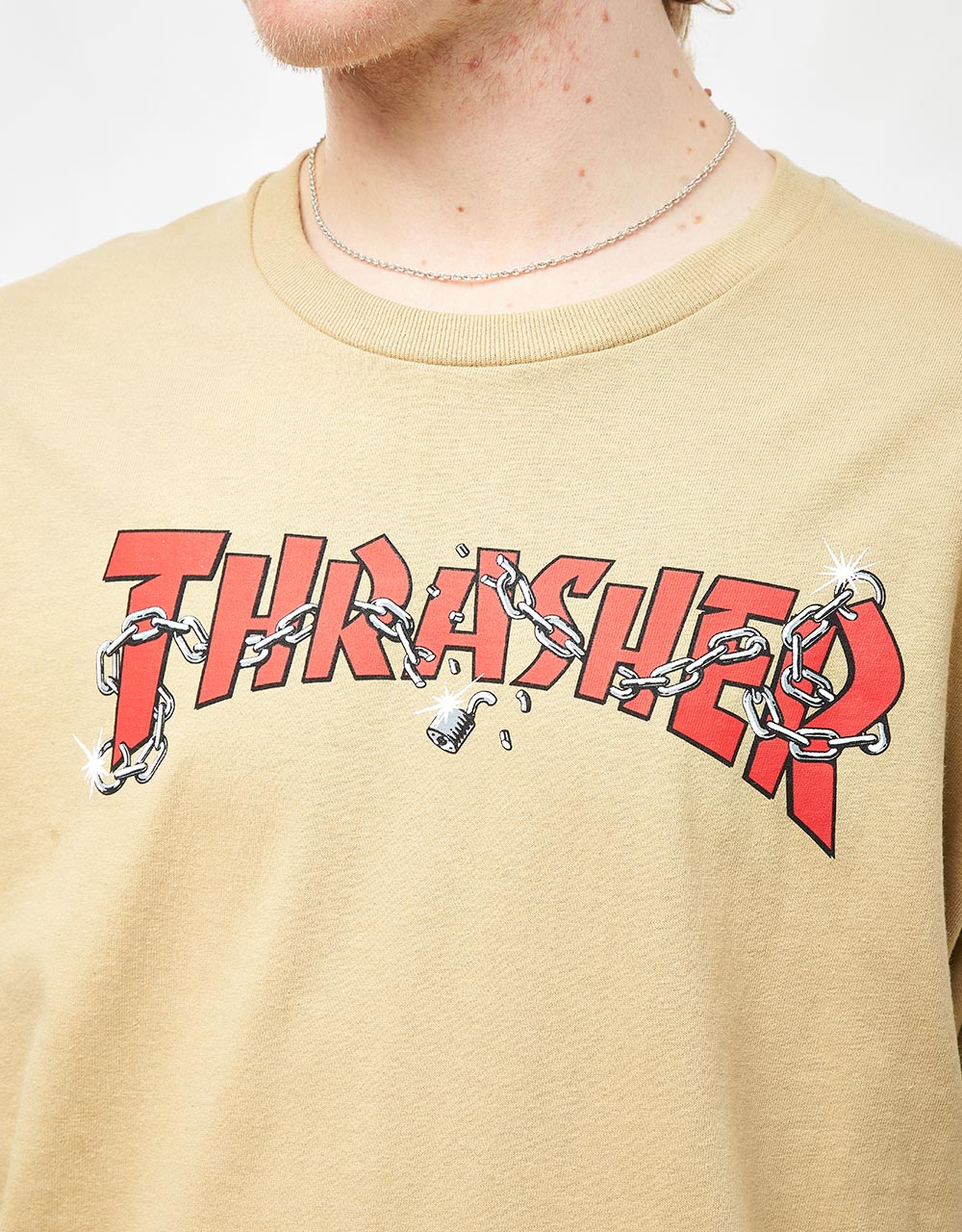 Thrasher Chains T-Shirt - Tan