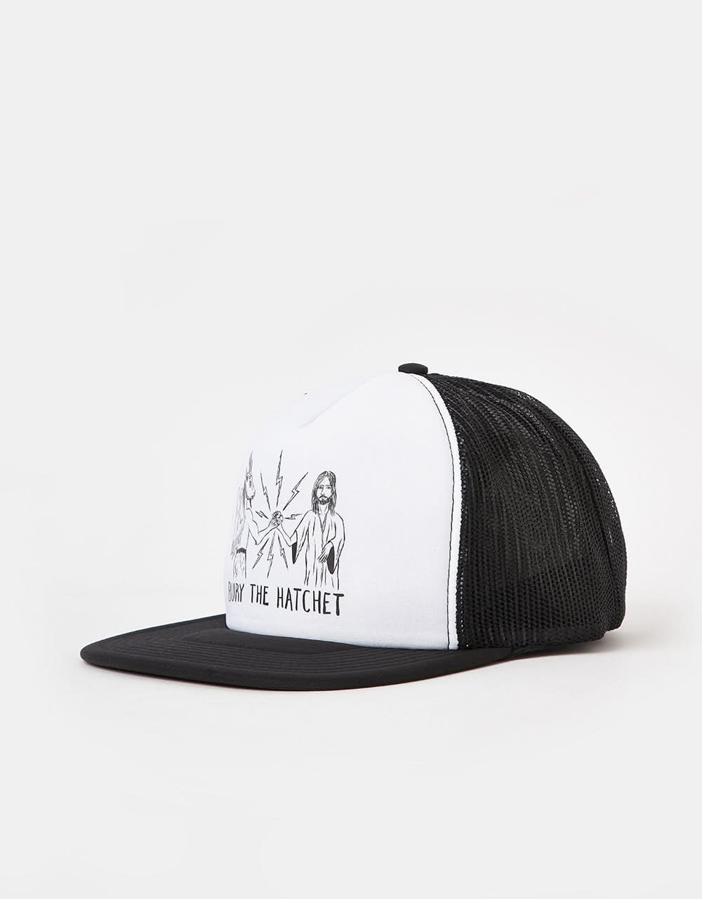 Thrasher x Toy Machine B.T.H. Mesh Trucker Cap - Black/White