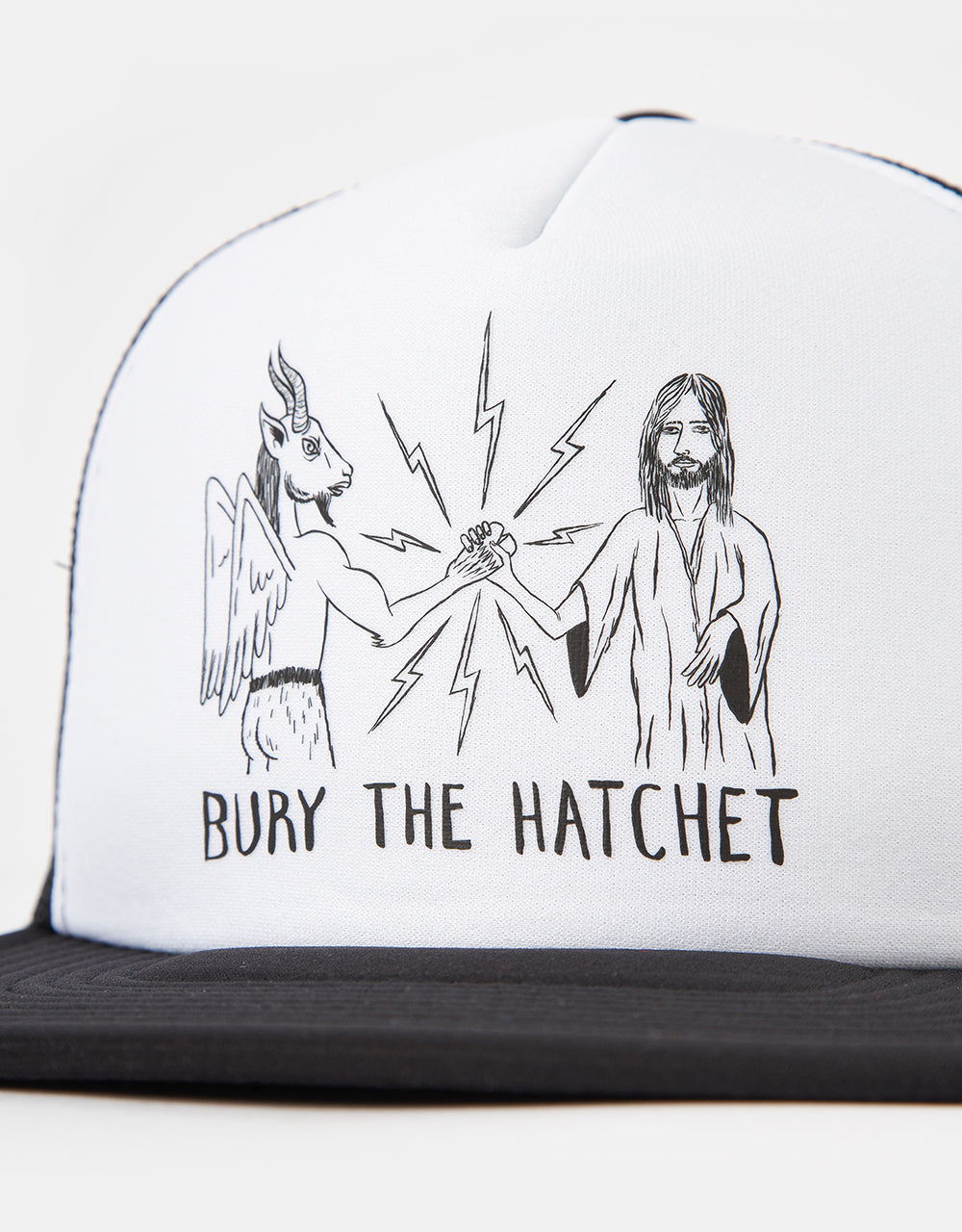 Thrasher x Toy Machine B.T.H. Mesh Trucker Cap - Black/White