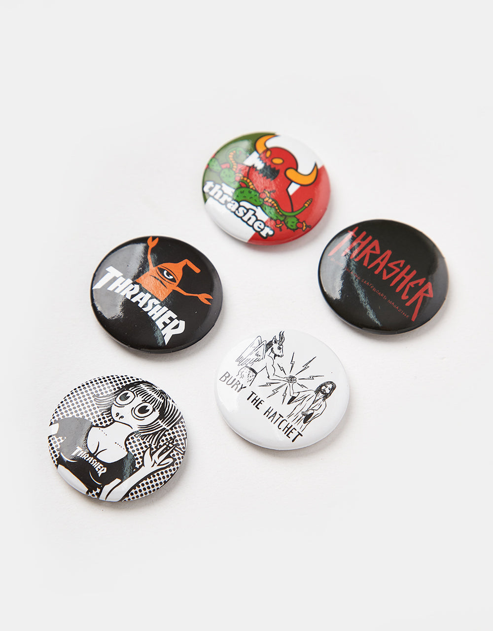 Thrasher x Toy Machine 1" Button Pack (x5)