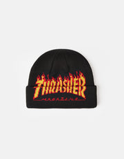 Thrasher Flame Fold Beanie - Black