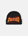 Thrasher Flame Fold Beanie - Black