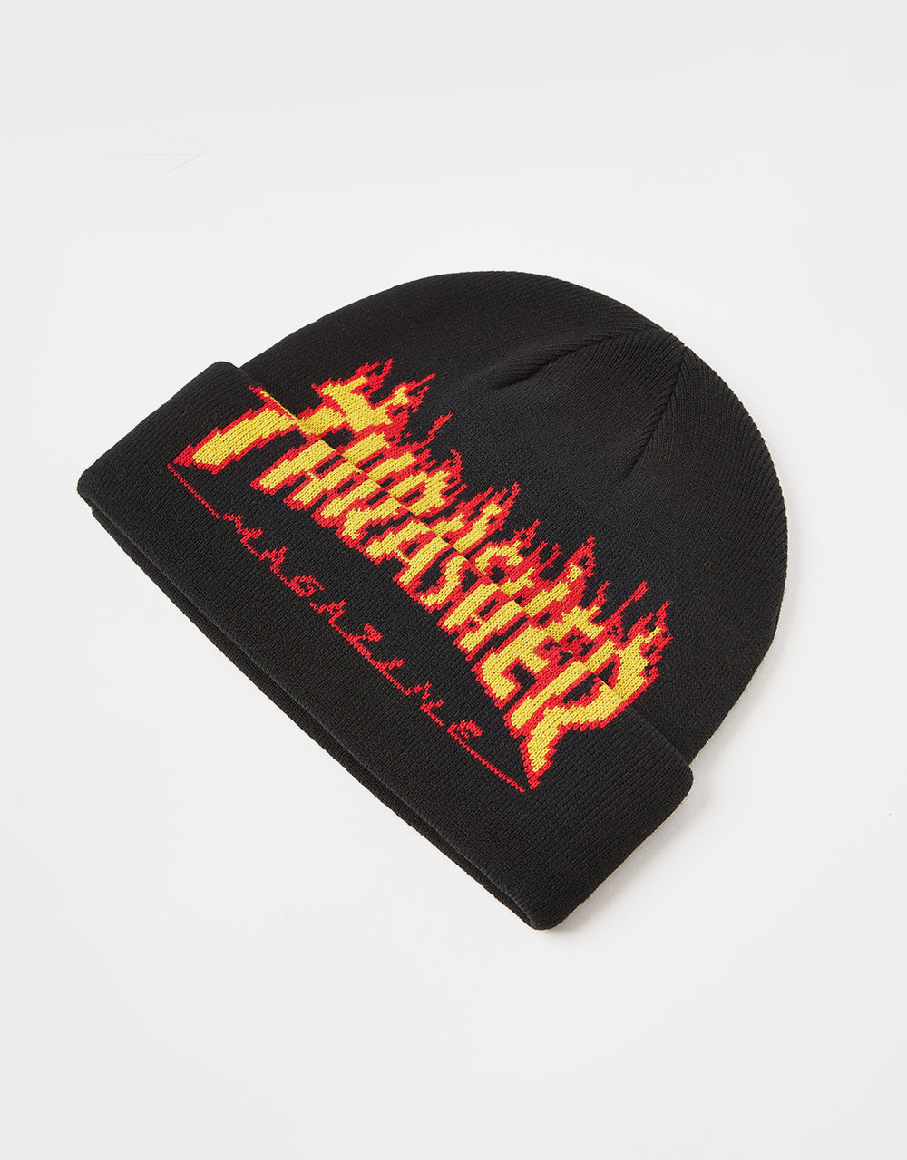 Thrasher Flame Fold Beanie - Black