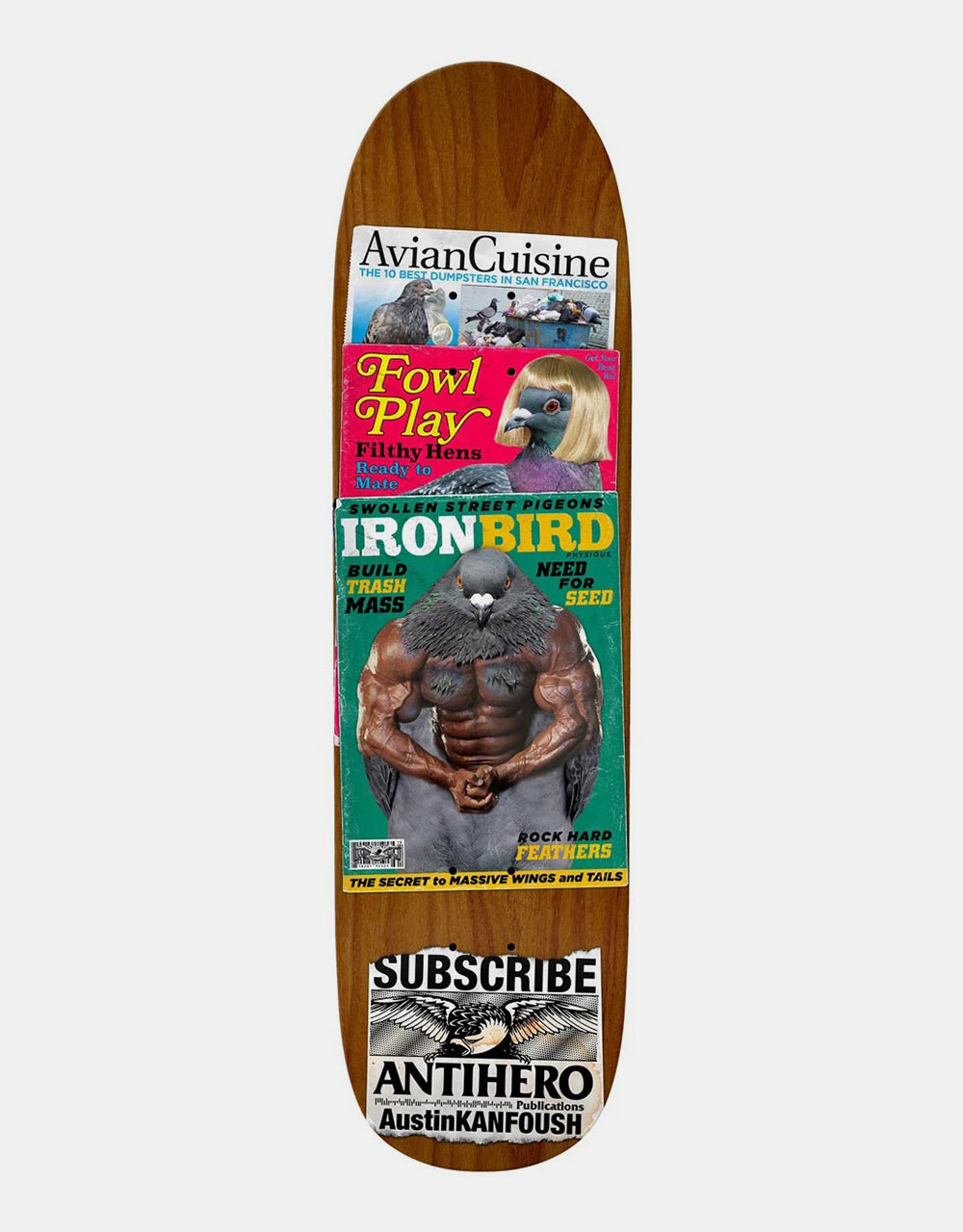 Anti Hero Kanfoush Pigeon Vision Skateboard Deck - 8.55"