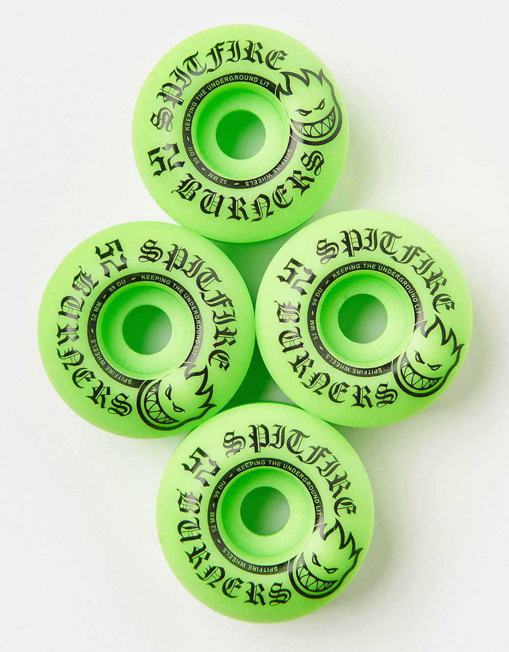 Spitfire Burners 99d Skateboard Wheels - 52mm