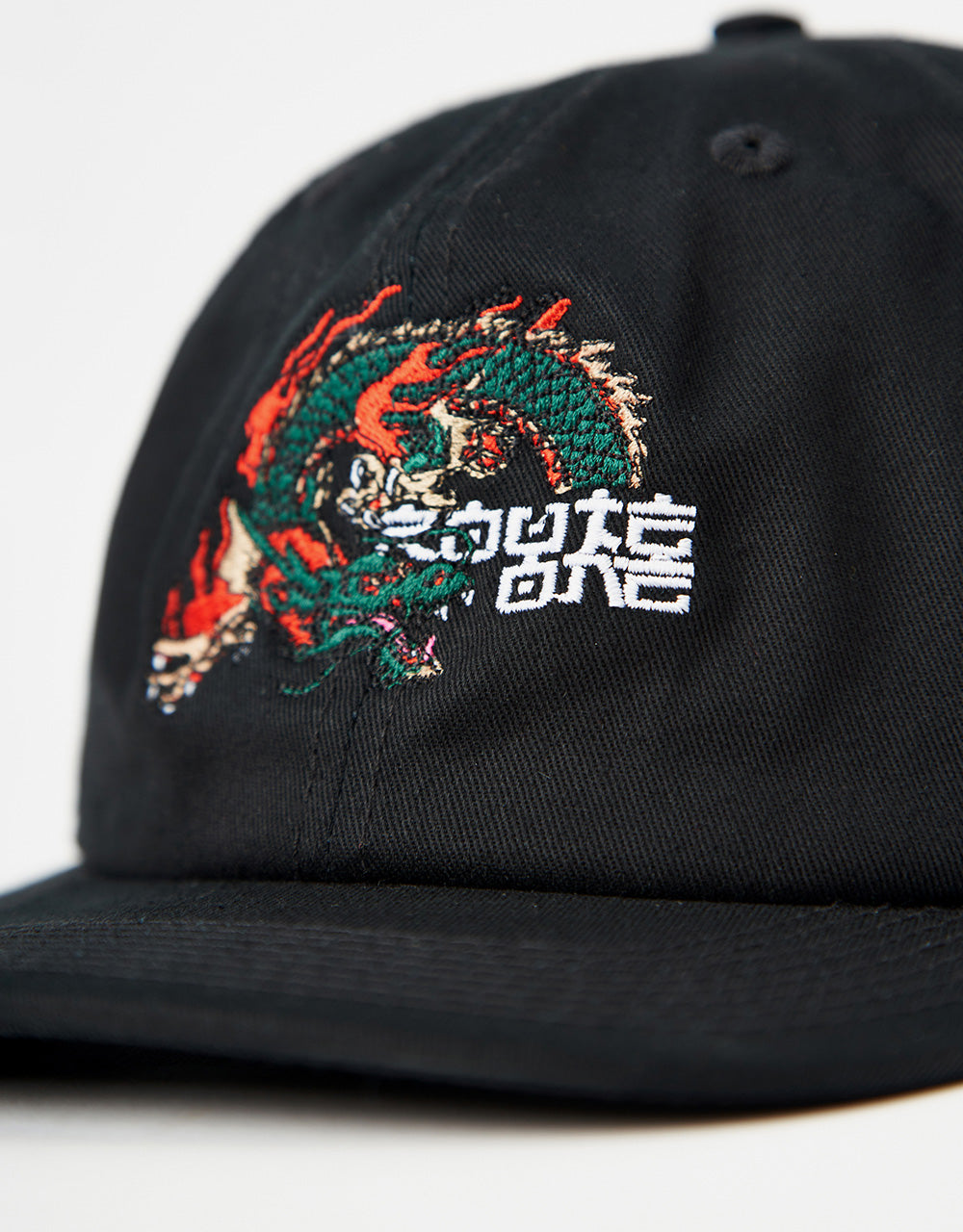 Route One Dragon 6 Panel Unstructured Cap - Black