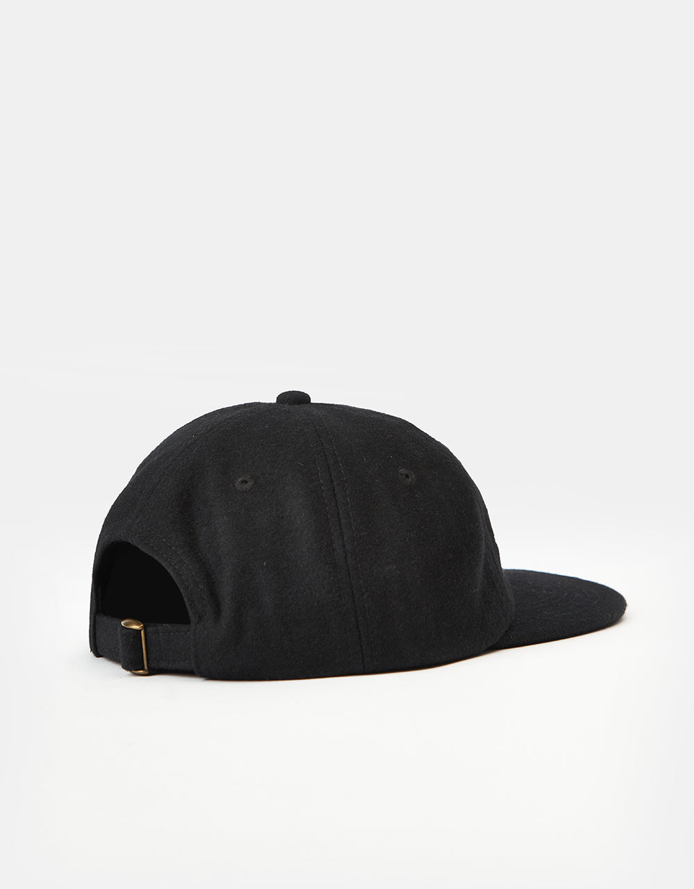 Route One Summit Unstructured Melton Wool Cap - Black