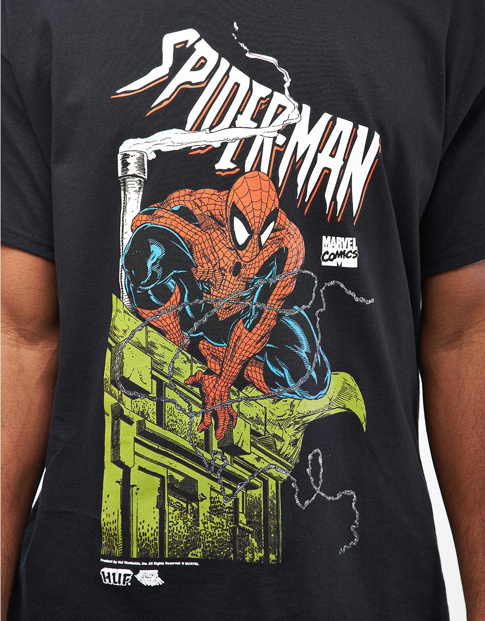 HUF x Spiderman Surveillance EXCLUSIVE T-Shirt - Black