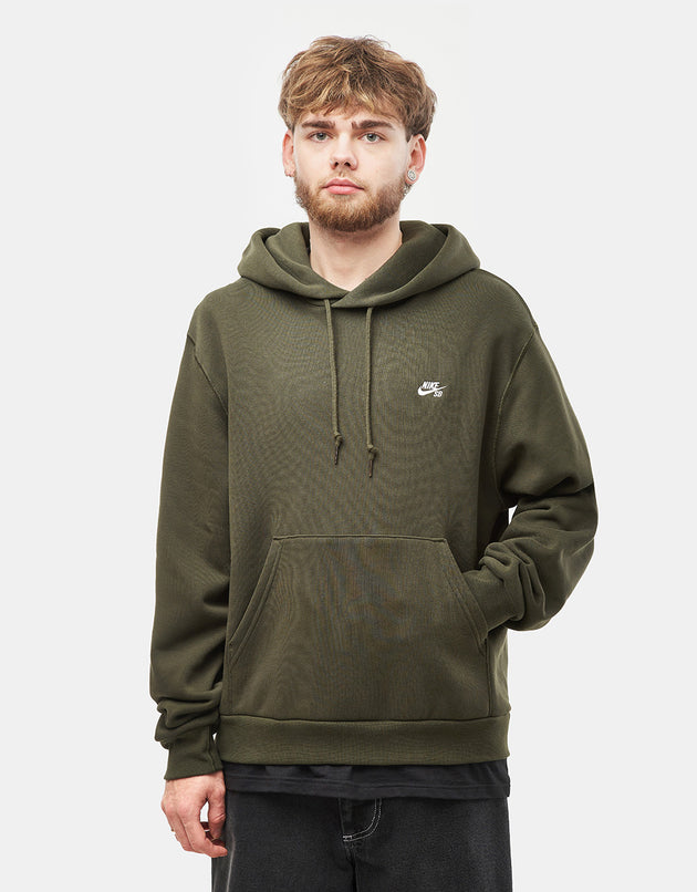 Nike SB Essential Logo Pullover Hoodie - Sequoia/White