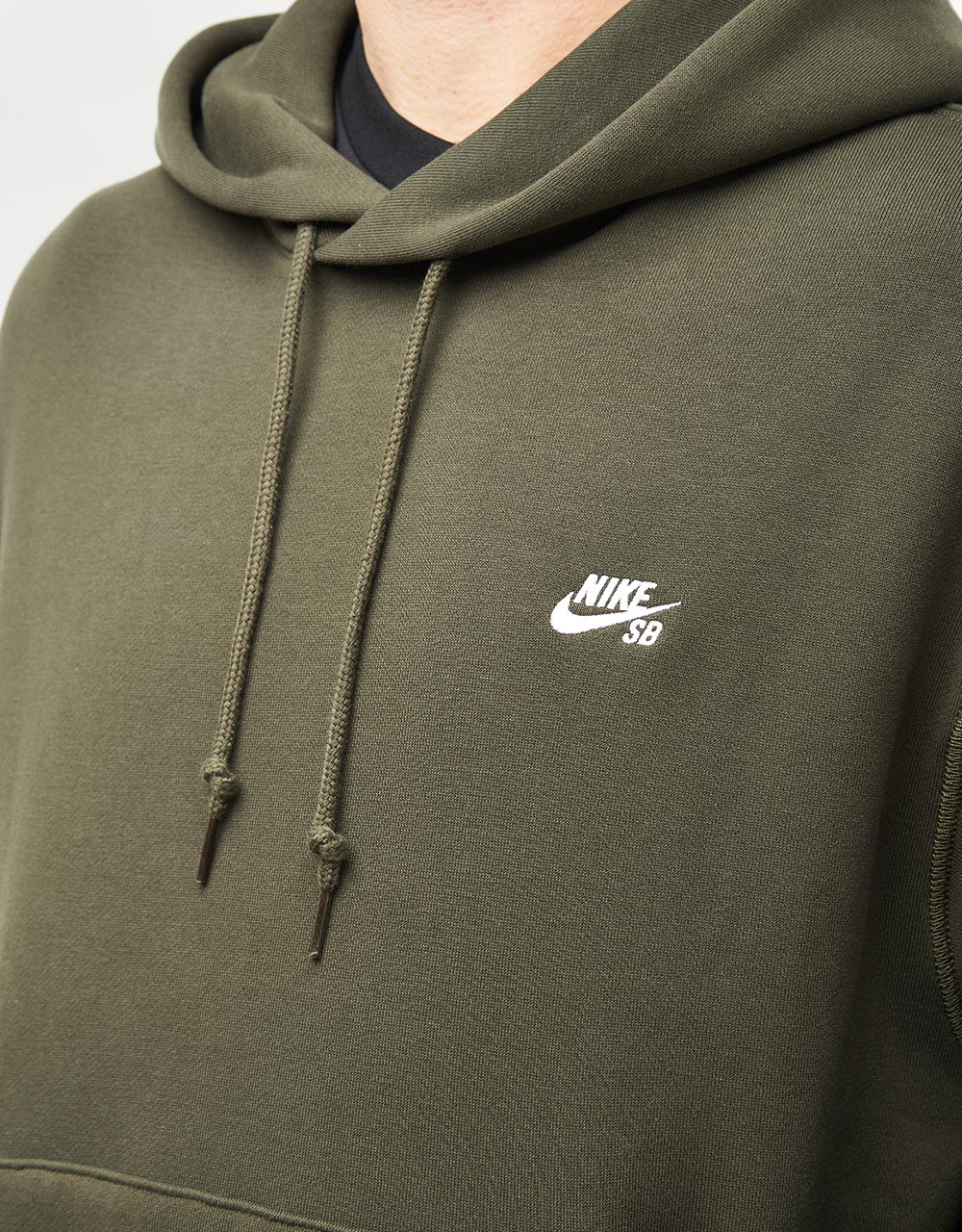 Nike SB Essential Logo Pullover Hoodie - Sequoia/White