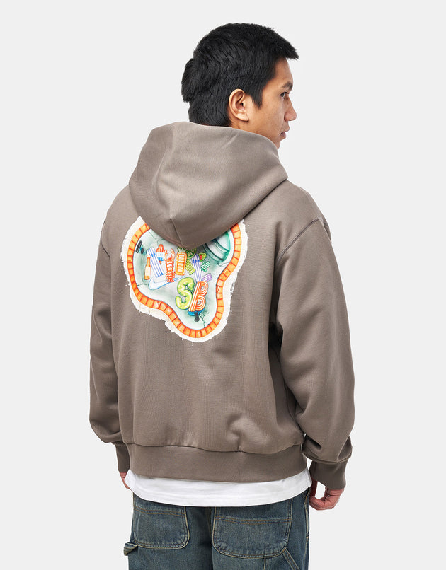 Nike SB Pool Airs Zip Hoodie - Cave Stone/White