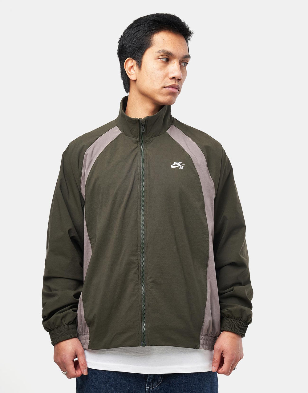 Nike SB Full Zip Jacket - Sequoia/Cave Stone/White