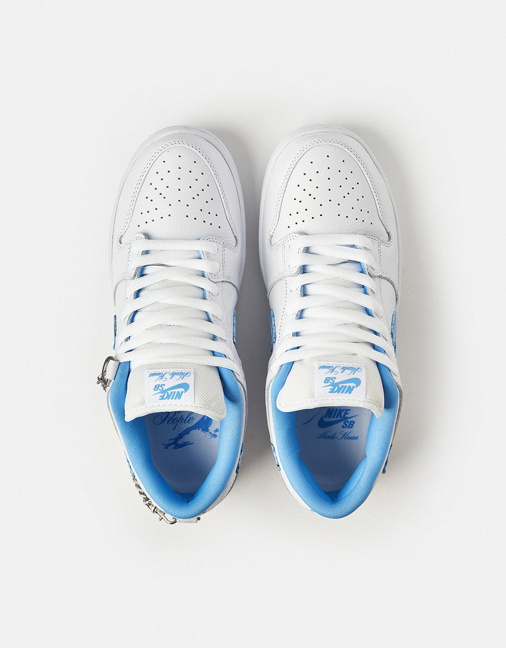 Nike SB 'Nicole Hause' Dunk Low Pro QS Skate Shoes - White/University Blue-White