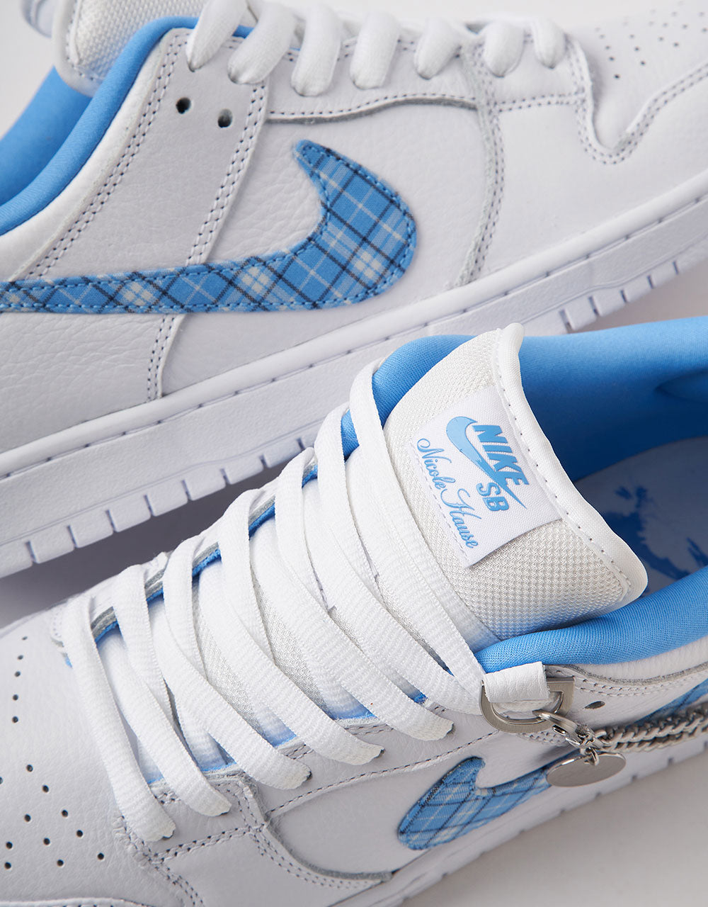 Nike SB 'Nicole Hause' Dunk Low Pro QS Skate Shoes - White/University Blue-White