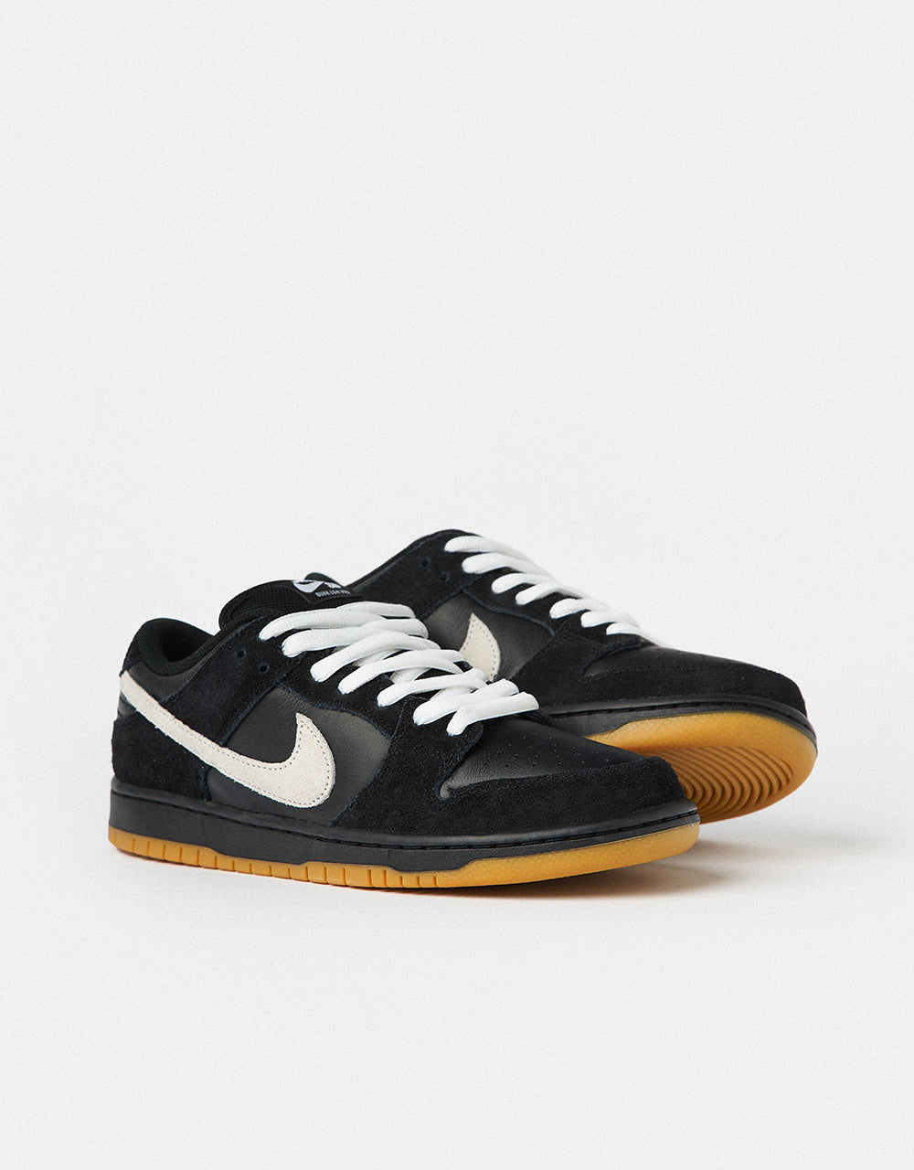 Nike SB Dunk Low Pro Skate Shoes - Black/White-Black-Gum Light Brown