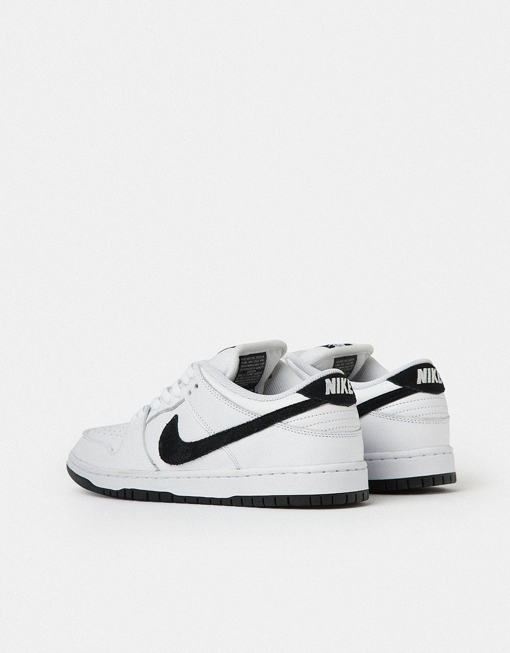 Nike SB Dunk Low Pro Skate Shoes - White/Black-White-Black