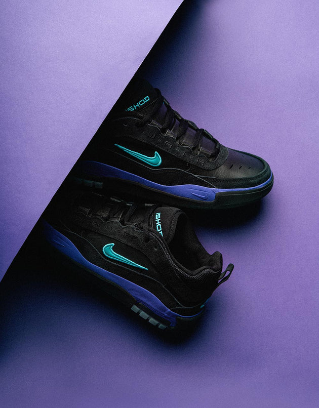 Nike SB Air Max Ishod Skate Shoes - Black/Dusty Cactus-Black-Persian Violet