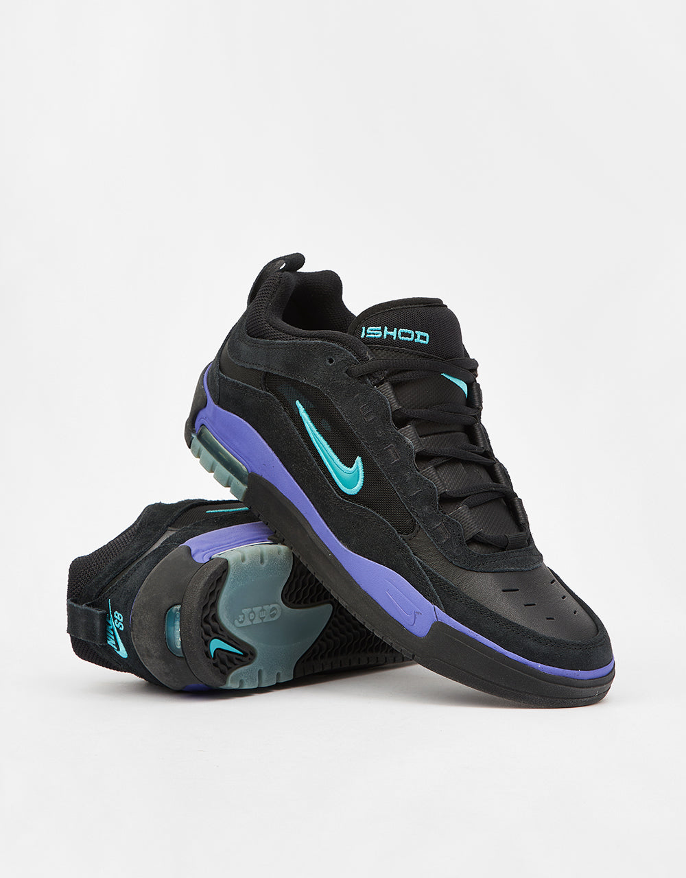 Nike SB Air Max Ishod Skate Shoes - Black/Dusty Cactus-Black-Persian Violet