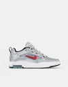 Nike SB Air Max Ishod Premium Skate Shoes - Metallic Silver/Varsity Red