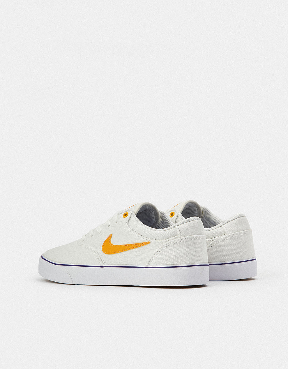 Nike SB Chron 2 Canvas Skate Shoes - Summit White/University Gold